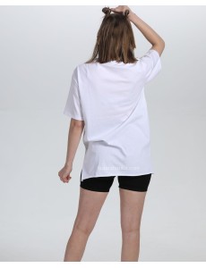 Zincir Detaylı Ayıcık Baskılı T-Shirt (Beyaz)