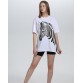 Zincir Detaylı Zebra Baskılı T-Shirt