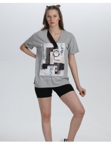 Özel Tasarım Detaylı Kadın/Kız T-Shirt